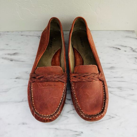 Women's Suede Loafers in Rust - Picture 8 of 11